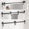 CCJH 7FT/84'' Bi-Folding Barn Door Hardware Sliding Track kit Heavy