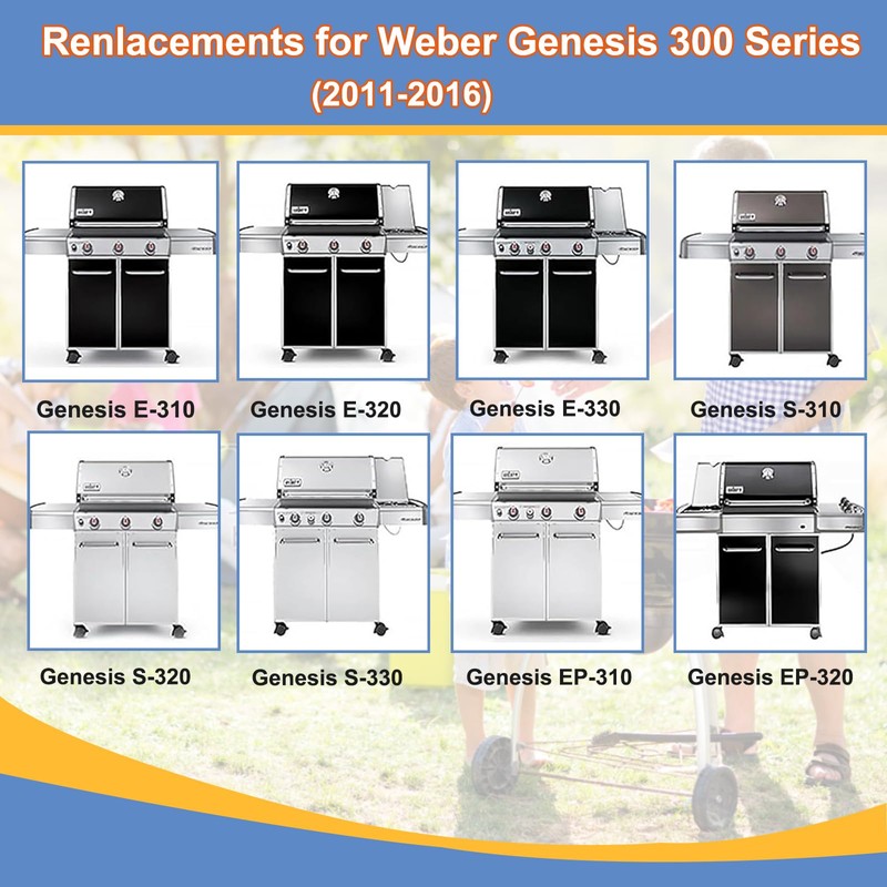 Derurizy 19.5" 62752 Grill Burner Set for Weber Genesis 300