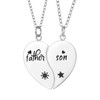 Yonhon Father Son Necklace Matching Set for 2