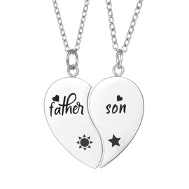 Yonhon Father Son Necklace Matching Set for 2