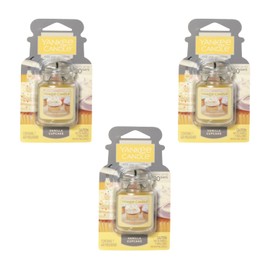 Yankee Candle Car Jar Ultimate, Vanilla Cupcake, 0.96 OZ (Pack of 3)