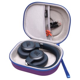 L LTGEM Hard Case for JBL LIVE 650BTNC, 500BT, 660NC or JBL Tune 770NC, 710BT, 760NC, 660NC, 510BT, 520BT Folding Headphone - Portable Travel Bag (Case Only) (Purple)