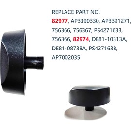 82977 Cooktop Burner knob AP3390330, PS4271638 Control knob DE81-08738A(1 Pack)