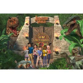 Schmidt Spiele 56437 Jurassic World, New Adventure, Camp Chalk Time, 150 Pieces, Children's Puzzle, Colourful