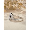 Effinny 3.5ct Crushed Ice Elongated Pear Shaped Engagement Ring,Split Shank
