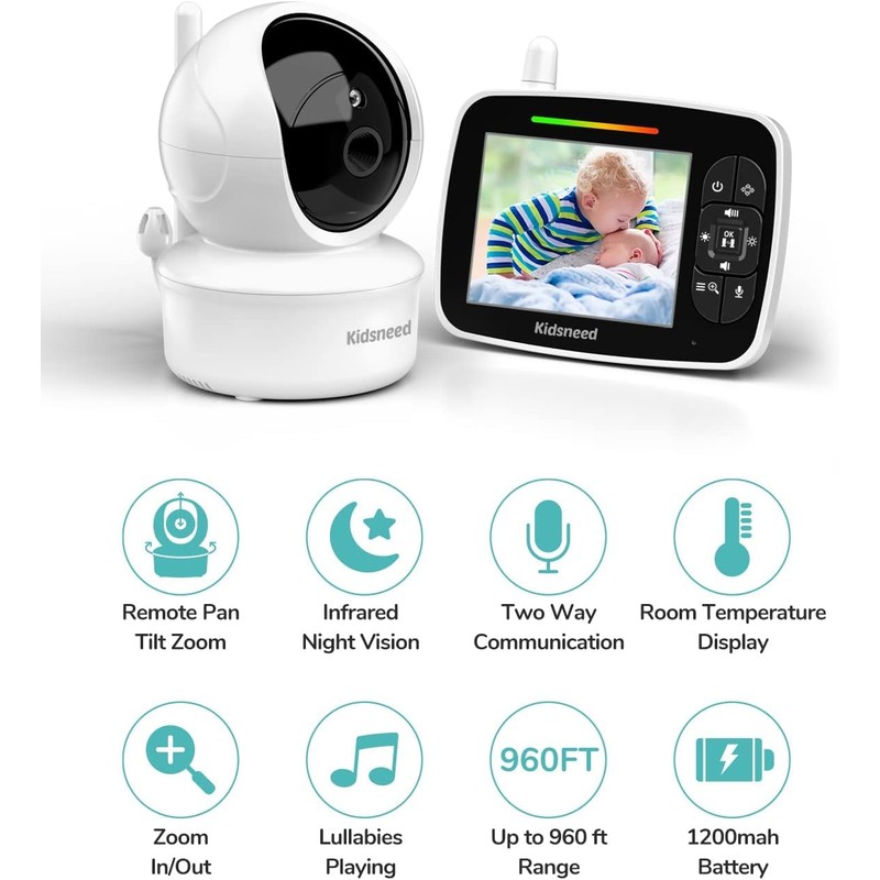 Baby Monitor - 3.5 inch Large Display Video Baby Monitor