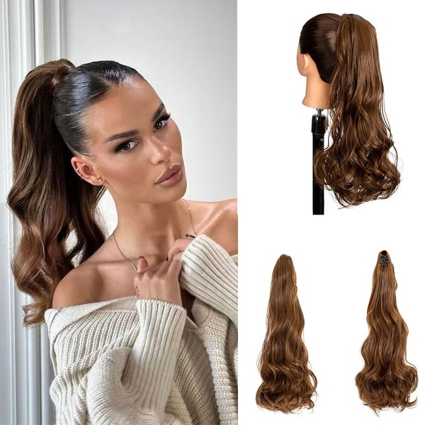 Claw Ponytail Extension Hair Piece Elastic Drawstring Synthetic Hair Ponytail