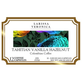 Tahitian Vanilla Hazelnut Colombian Coffee (Single Serve K-Cup Pods) (Gourmet, Naturally Flavored, Whole Coffee Beans) (12 pods, ZIN: 575723) - 3 Pack