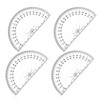 4Pcs Protractors | 180 Degrees Protractor 4.7 Inches Clear Plastic