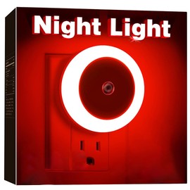 FanFuGuo® LED Night Light Socket Children with Twilight Sensor, Pack of 3 LED Night Lamp Children's Night Light, Night Light for Children's Room, Hallway, Stairs, Bedroom, Kitchen, Bathroom (Red)