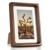 RICHFOCUS 4x6 Picture Frame USA-Sourced Natural Walnut Solid Wood Photo