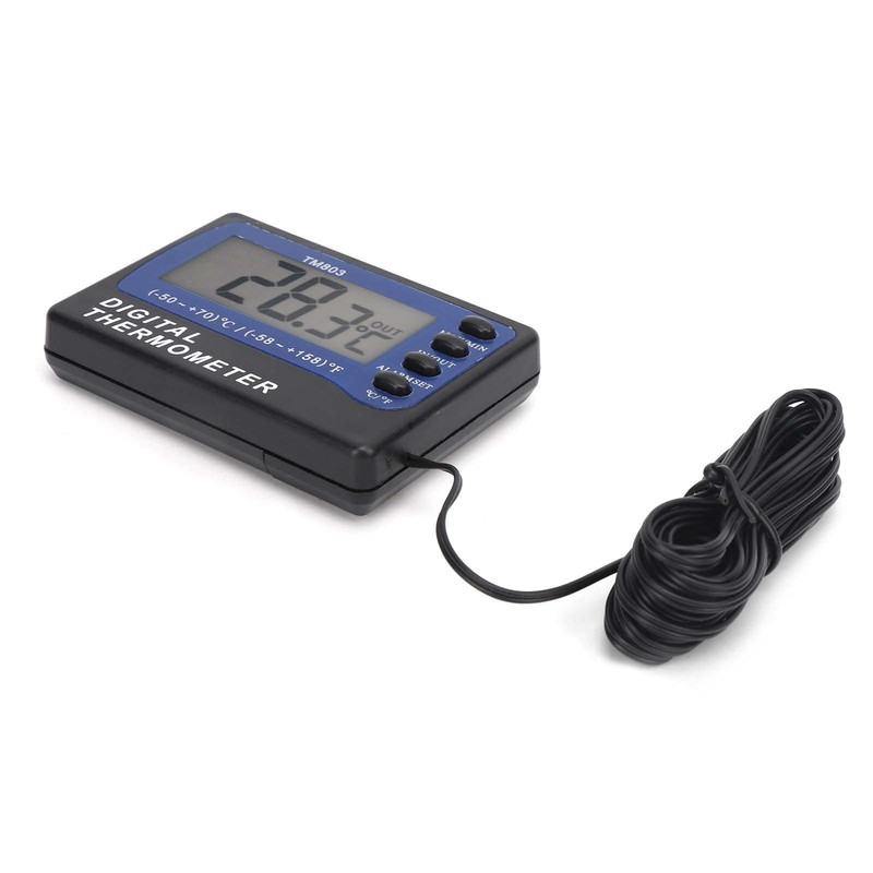 TM803 Digital Thermometer with Alarm Refrigerator Thermometer Temperature Meter for