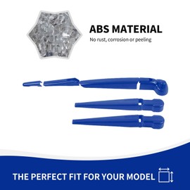 RAZPOY JK Windshield Wiper Blade Trim, 3PCS Front & Rear Window Wiper Blades Cover Compatible with Jeep Wrangler JK JKU 2007-2017, Blue