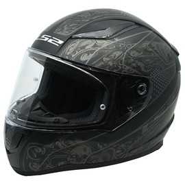 LS2 Helmets Rapid II Full Face Motorcycle Helmet (Crypt Matte Black - Large)