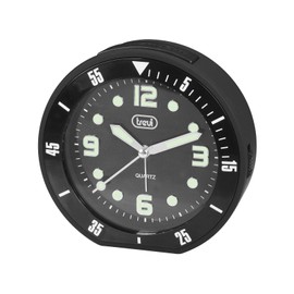 Trevi SL 3091 R Orologio al Quarzo con Sveglia e Grande Quadrante con Numeri in Rilievo, Tasto Snooze/Light, Suoneria Elettronica, Movimento Silenzioso Sweep, Nero