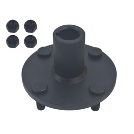 4" x 4" Go Kart Live Axle Hub For 1" Shaft With 1" to 3/4" Step Down 1/4" Keyway Slot Black