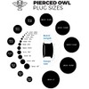 Pierced Owl 316L Stainless Steel CZ Crystal Tear Drop Shaped