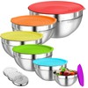 Winproper Mixing Bowls with Lids Set, 6 PCS Stainless Steel