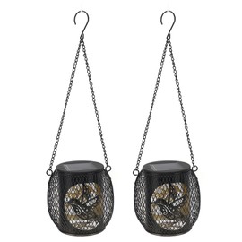 Solar Lantern IP65 Waterproof High Brightness Decorative Outdoor LED Hanging Light for Garden Courtyard