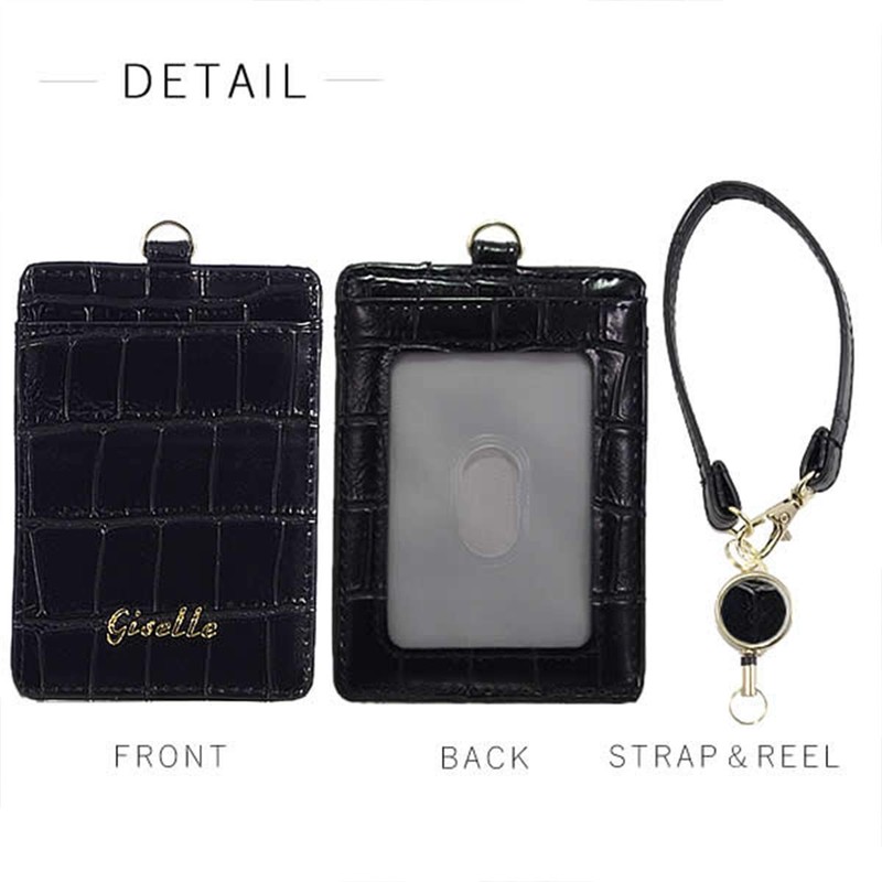 Giselle Men’s/Women’s Pass Case w/ Reel, Commuter Pass Case, ID