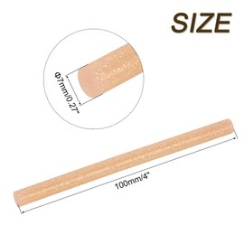 uxcell 6pcs Mini Hot Glue Sticks for Glue Gun 0.27 x 4 inch Small Glue Sticks, 7 x 100mm Glitter Orange
