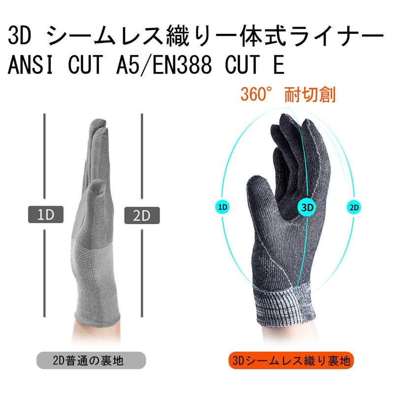Vgo CA9760CSA5 Chainsaw Gloves, Safety Work Gloves, ANSI A5 Anti-Vibration