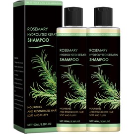 Rosemary Hydrolyzed Keratin Shampoo, Organic Rosemary Hair Growth Shampoo for Women and Men, Thickening & Strengthening for Fine & Thinning Hair, Nourishes and Regenerates