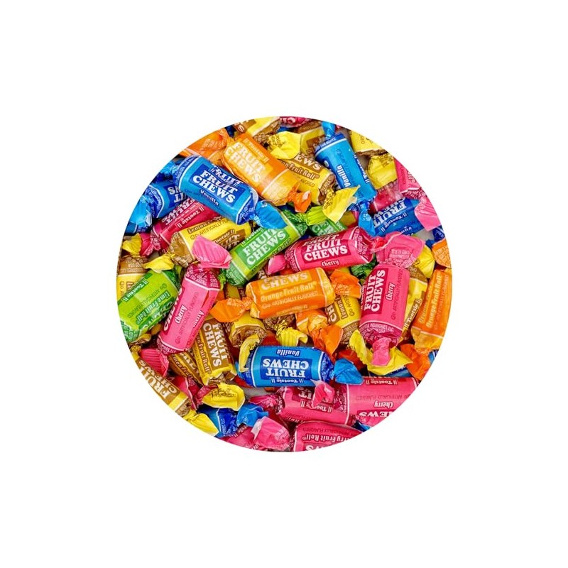Fruit Chews, 2lb Bulk Bag (Approx. 140 Pieces), Taffy Candy,