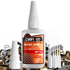 Metal Super Glue 56.8 Gram 2oz, Clear Instant Thick Heavy Duty CA Glue Liquid for Metal Crafts Stainless Steel Aluminum, Strong Multifunctional Cyanoacrylate Adhesive for Glass Ceramic Plastic Wood