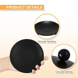 Iron Plate Candle Holder, Black Candle Holders for Pillar Candles, Small Candle Tray, Decorative Pillar Candle Holder Plate Metal Candle Stand for LED & Wax Candles,Spa,Weddings，Party (8 pcs)