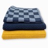 Ecovask Dish Cloth 3pc Variety Pack Organic Cotton, Neptune
