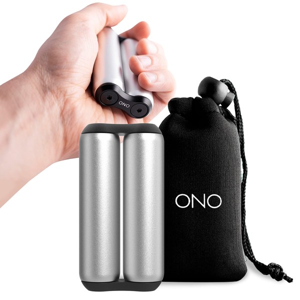 ONO Roller - Handheld Fidget Toy for Adults | Help Relieve Stress, Anxiety, Tension | Promotes Focus, Clarity | Compact, Portable Design (Full Size/Aluminum, Grey)