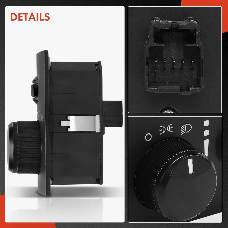 A-Premium Headlight Switch Instrument Panel Headlamp Dimmer Switch Compatible with