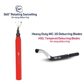 CP GRAT.EX - Universal Deburring Cutter Blade MC-10 of 3.2 mm Ø for Heavy Duty Deburring on Metal, Resin, 3D Printing Plastic, PVC, Iron, Copper, Brass