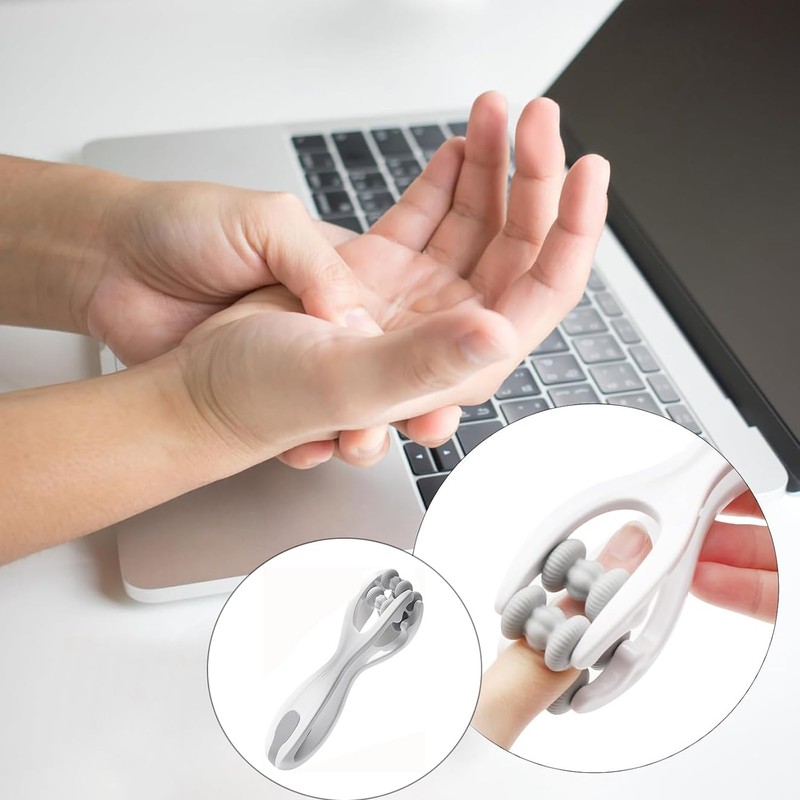 Roller Massager for Hands,2 PCS 2-in-1 Finger & Hand Massager
