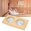 Wooden Thermometer Hygrometer for Sauna Room Double Dial Pointer Type