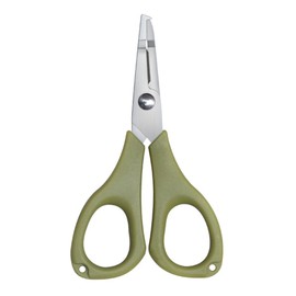 Fishing Scissor, 2Pack 11cm Fishing Braid Line Scissor, Stainless Steel Serrated Edge Braided Line Fishing Scissor, Shears Multi-Purpose Scissors for Fishing Line (Green)