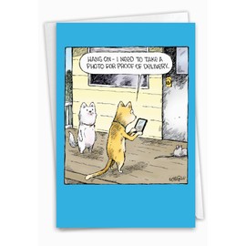 NobleWorks Humorous Birthday Greeting Card with 5 x 7 Inch Envelope (1 Card) Proof of Delivery C7867BDG