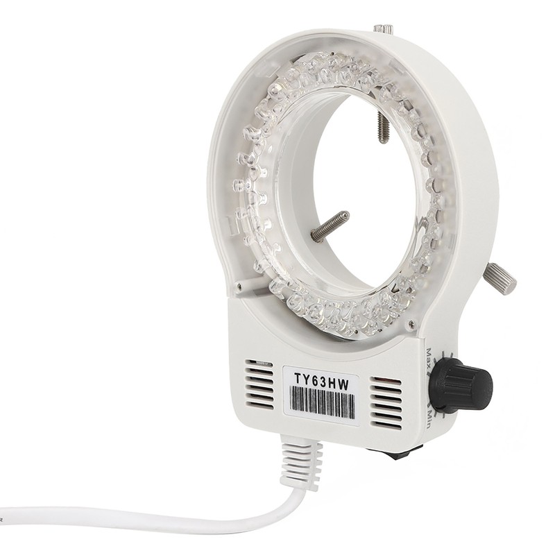 Microscope Camera Adjustable Dimmable LED Ring Light Source Lamp for