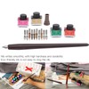 Dip Pen 4-Color Wood Pole Fountain Pen with Replaceable Nib