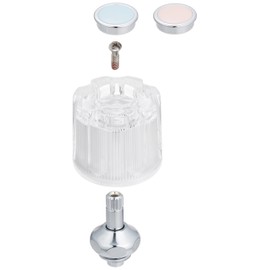 SANEI PR18A-13 Faucet Repair Parts, Upper Faucet for Nominal 13 Faucets, Includes Cap for Hot and Cold Water