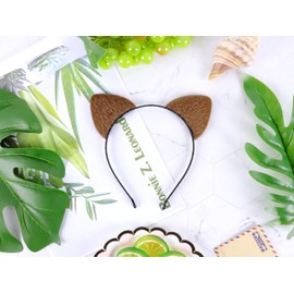 Bonnie Z. Leonardo Brown Ears Headband Cat Ears Headband Furry Brown