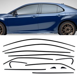 12Pcs Window Trim Compatible with Toyota Camry 2018-2023 Stainless Steel Chrome Window Molding Trim Strip