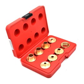 Big Horn 19604 Brass Router Bushing Set, 9-Piece