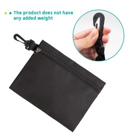 QoTang 2 PCS Flag Weight Bag for Flagpoles 5 x 6 Inch, Flag Pole Counterweight Bag with Zipper for Bottom of Flag Windy Days Internal External Halyard Flagpole (Only Bag)