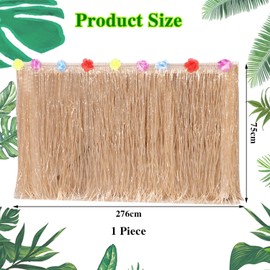 1 Piece Hawaiian Table Skirt, Party Atmosphere Decoration, Stretch Table Skirt, Beach Party Decoration, Party Table Decoration, Creative Party Decoration