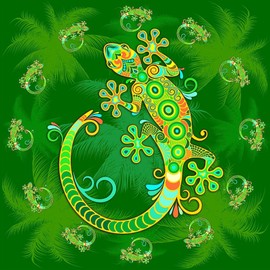 CafePress Gecko Lizard Tattoo Style Sherpa Fleece Throw Blan Sherpa Fleece Throw Blanket 60" L x 50" W