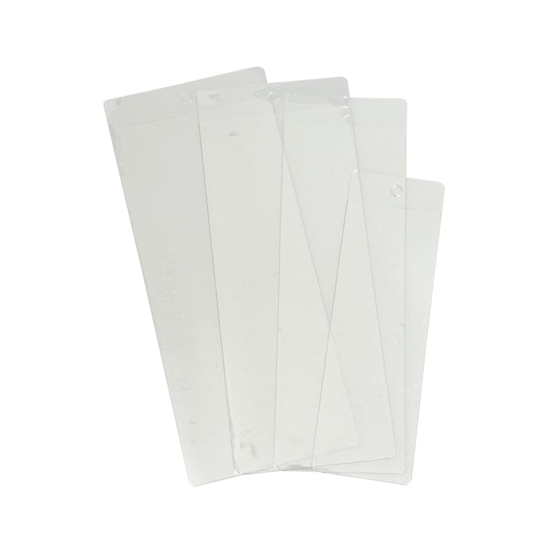 MITOB 50 Pack Clear PVC Sleeves Plastic Bookmark Holder 2.36x7.1