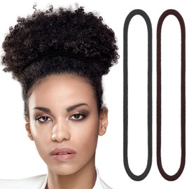 80 Count Extra Long Hair Tie for Long Thick and Curly Hair Elastic Ponytail Holders for Women No Metal Long Hair Bands Hair Accessories (Black, Brown)