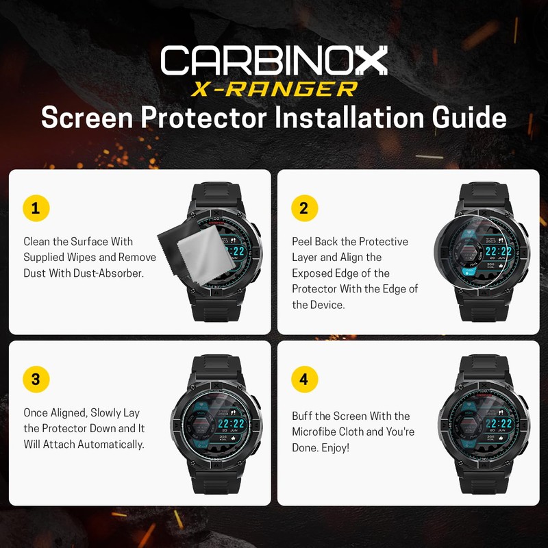CARBINOX Tempered Glass Screen Protector Compatible for X-Ranger Smart Watch